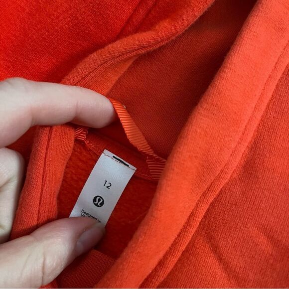 Lululemon hard to find logo red All yours hoodie size 12 - Picture 4 of 4